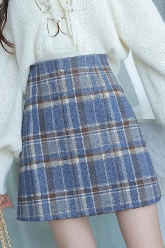 Women s Mini Woolen Short Skirt