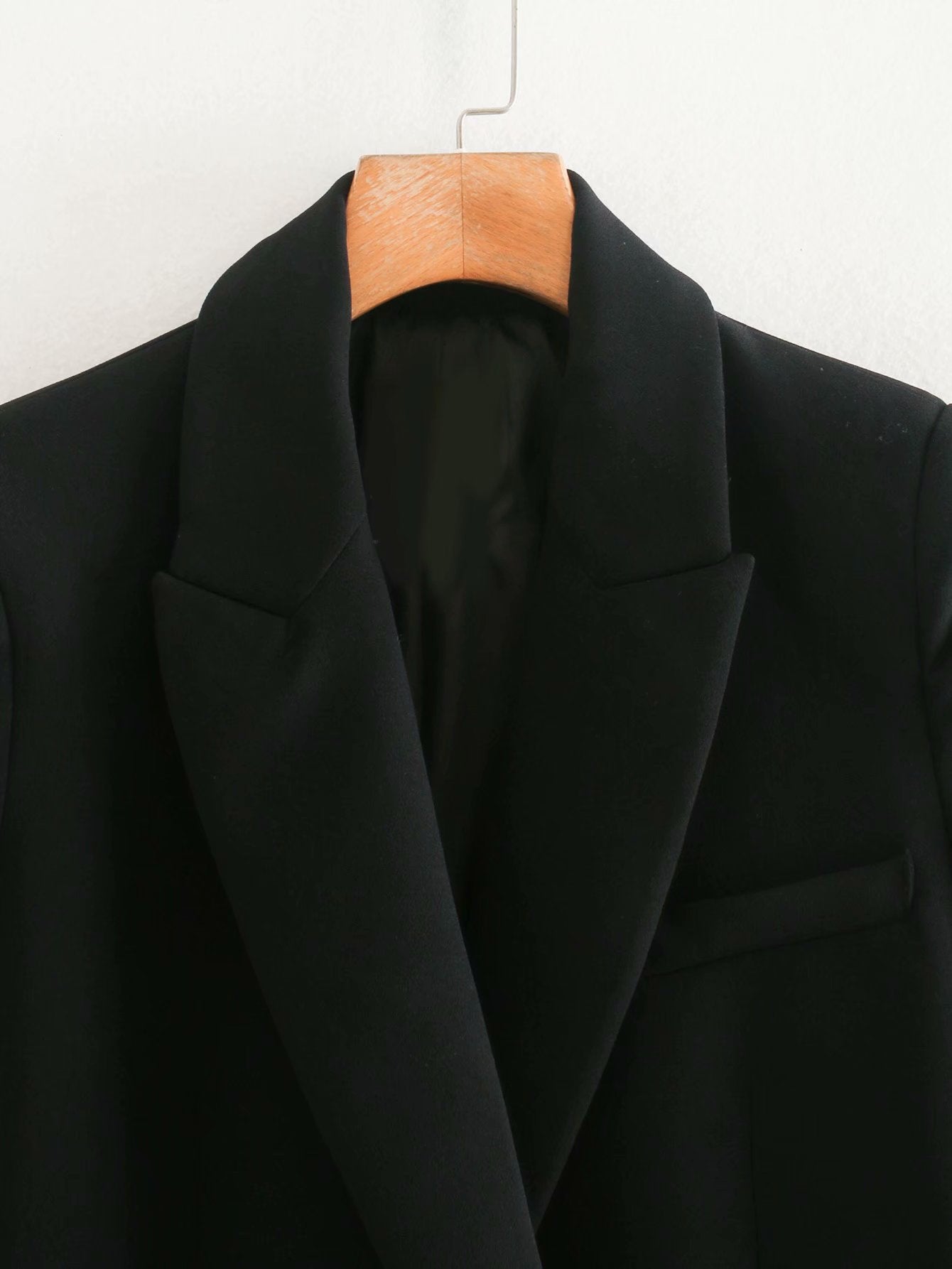 ZA Women Fashion Office Wear One Button Blazer Coat Vintage Long Sleeve Pockets Female Outerwear Chic Tops