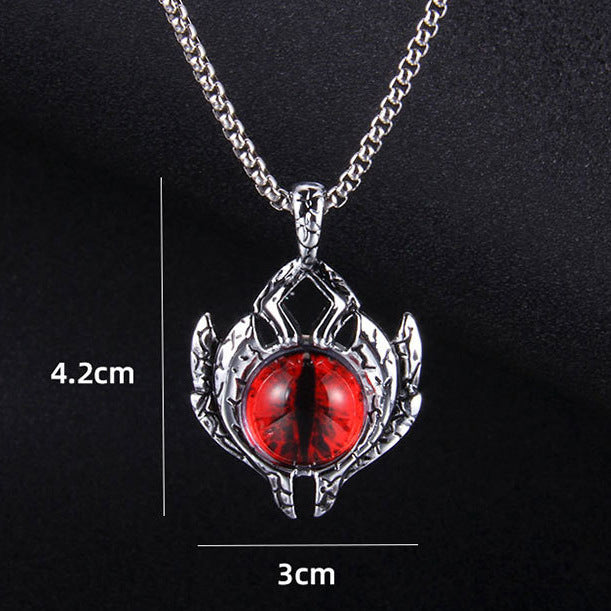 Fashion Devil Eyes Stainless Steel Necklace Jewelry For Men And Women
