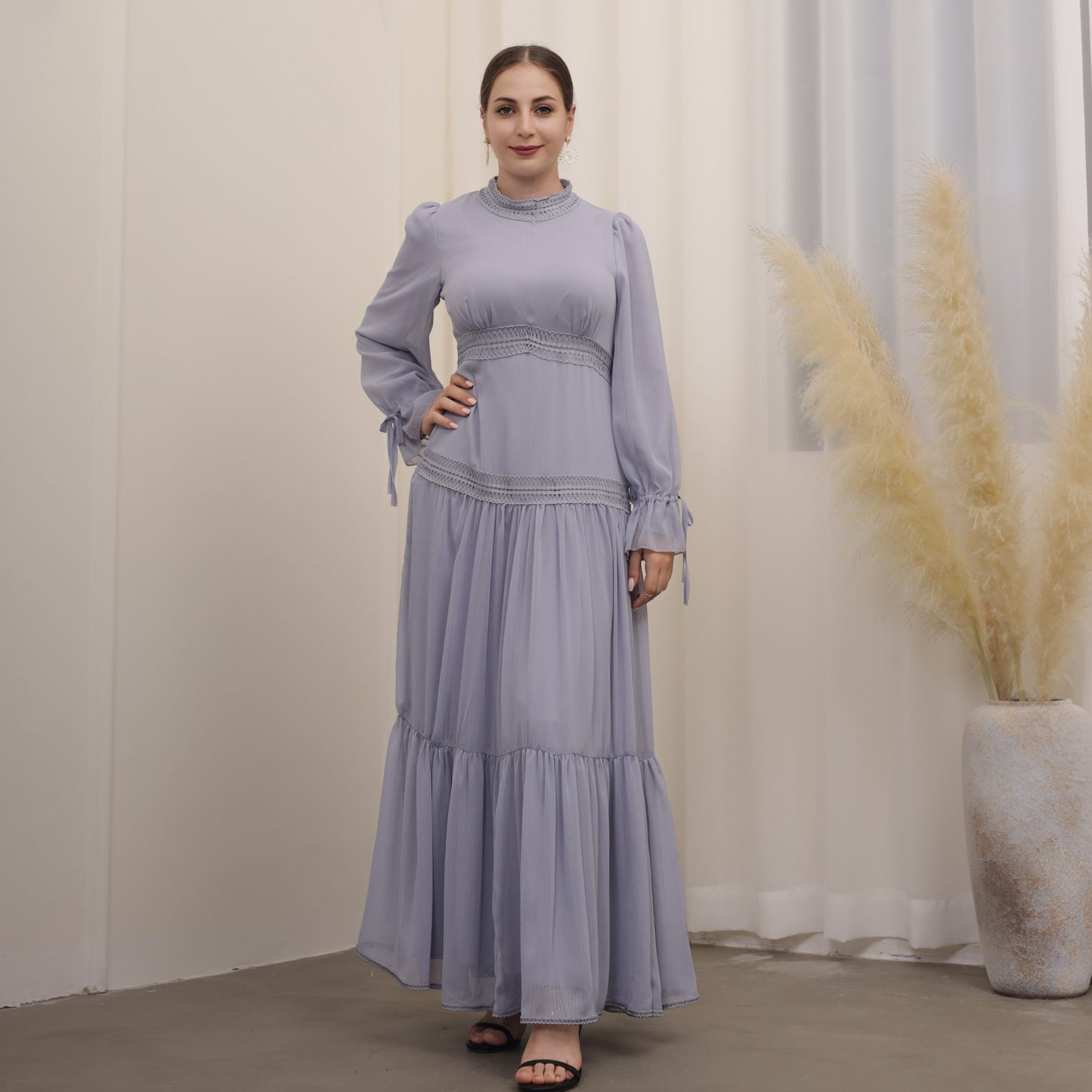 Exquisite Lace Middle East Dress Long Dress