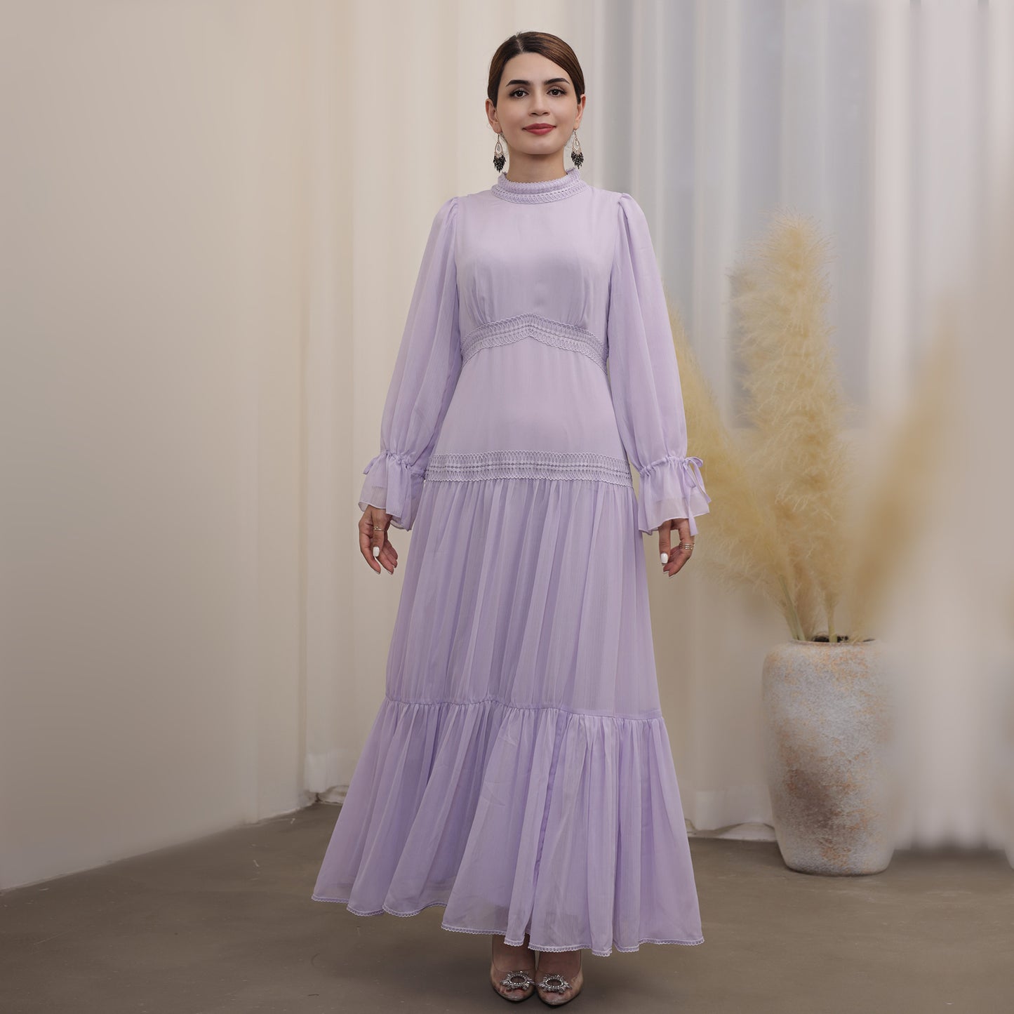 Exquisite Lace Middle East Dress Long Dress